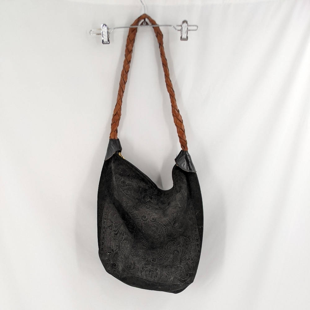 BOGO!! Paola Del Lungo Black Italian Leather Hobo Bag